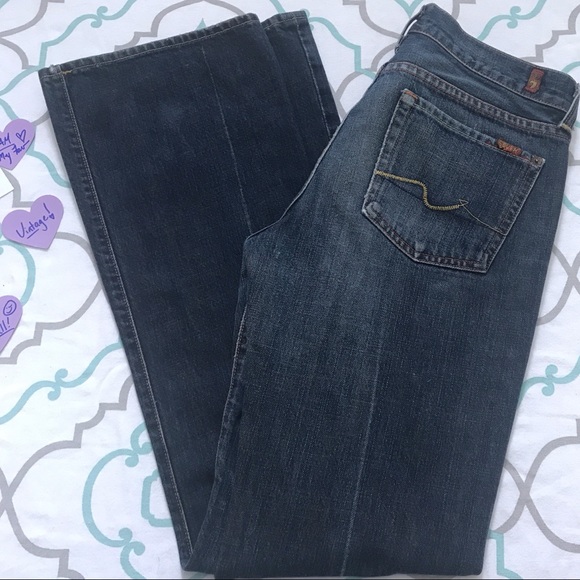 💙👖7FAM! VINTAGE FLARE👖💙29 7/8 31.5” REPAIR - Picture 4 of 16